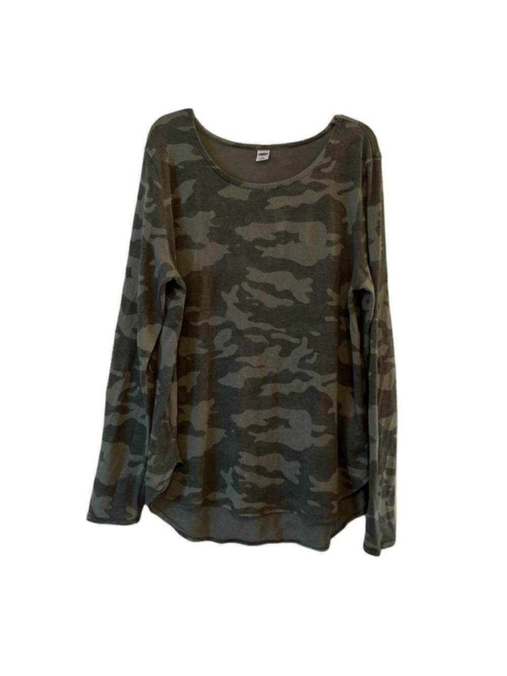 Old Navy Green Camouflage Crewneck Sweater - Women’s Size Large - EUC